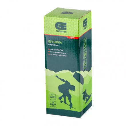 Бутылка спортивная 600 мл Сибртех 69491 купить в Новом Уренгое