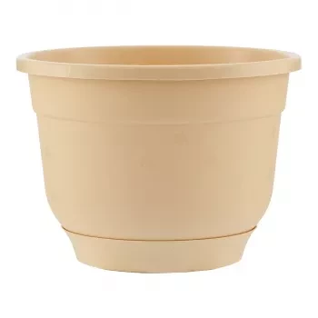 Горшок Флокс с поддоном бежевый 2,5 л PALISAD 69227 купить в Новом Уренгое
