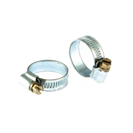 Хомуты металлические червячные 16-27 мм ширина 12 мм английский тип W1 2 шт Сибртех 47666 купить в Новом Уренгое