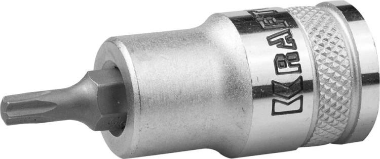 Торцовая бита-головка KRAFTOOL "INDUSTRIE QUALITAT", материал S2, TORX, сатинированная, 1/2", Т25 27905-25_z01 купить в Новом Уренгое