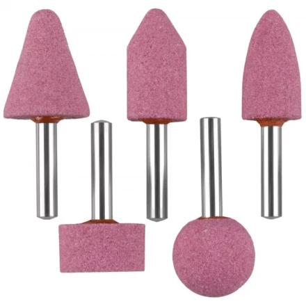 Набор ЗУБР &quot;МАСТЕР&quot;: Абразивные минишарошки-насадки для  дрели, оксид алюминия высокой твердости, хвостовик d 6мм, 5 предм. 35996-H5 купить в Новом Уренгое
