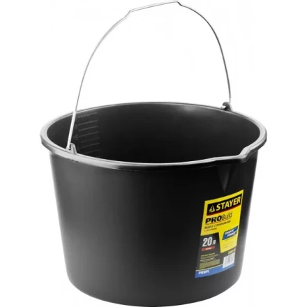 Ведро STAYER &quot;PROFI&quot; строительное пластмассовое с носиком, 20л 06083-20 купить в Новом Уренгое