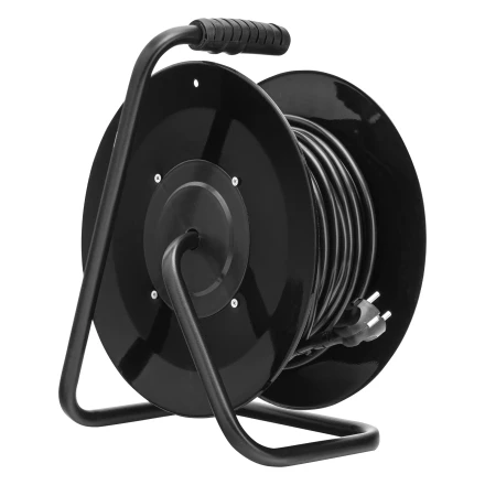 Удлинитель силовой Сибртех 20 м, 16А, тип УХз16, ПВС 3 x 2.5 мм, на стальной катушке, 4 розетки  95872 купить в Новом Уренгое