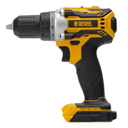 Дрель-шуруповерт аккумуляторная, бесщет.  Denzel 26141 BLDL-18-0 Li-Ion, 18 В купить в Новом Уренгое
