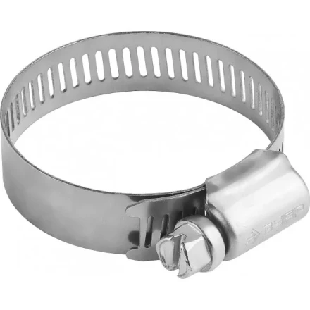 Хомуты ЗУБР &quot;ЭКСПЕРТ&quot;, нерж. сталь, просечная лента 12 мм, 29-47 мм, 100 шт 37815-029-47-100 купить в Новом Уренгое