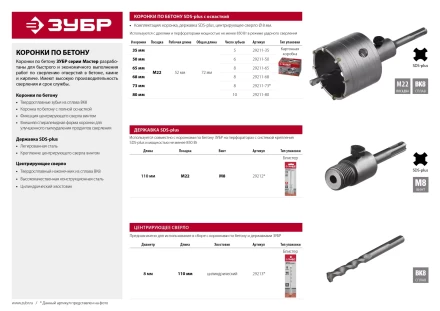 Коронки по бетону с оснасткой серия МАСТЕР купить в Новом Уренгое