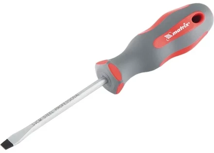 Отвертка Profi SL8 х 200 мм SVСM двухкомпонентная рукоятка Matrix 11982 купить в Новом Уренгое
