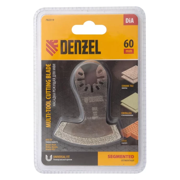 Насадка для МФИ режущая сегментная Denzel 782319, DiA, по камню и плитке, 57 мм купить в Новом Уренгое