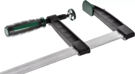 Струбцина, KRAFTOOL 32011-120-500, тип &quot;F&quot;, DIN 5117, двухкомпонентная ручка, 120х500мм 32011-120-500 купить в Новом Уренгое