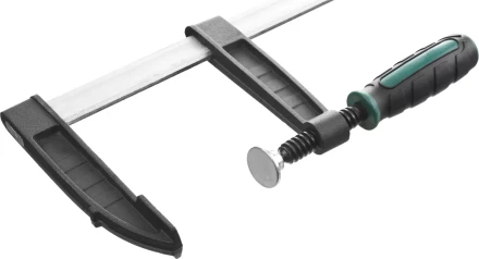 Струбцина, KRAFTOOL 32011-120-500, тип &quot;F&quot;, DIN 5117, двухкомпонентная ручка, 120х500мм 32011-120-500 купить в Новом Уренгое