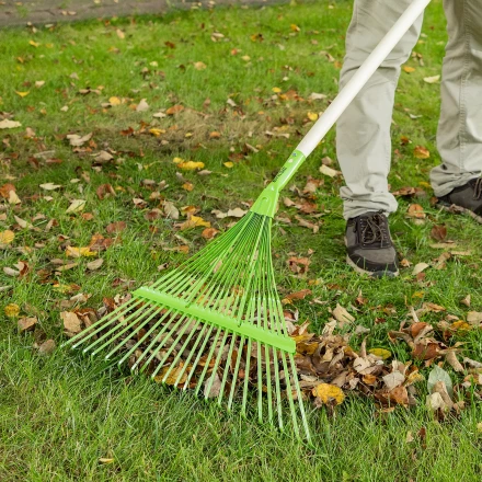 Грабли веерные стальные Palisad, 565 мм, 22 плоских зуба, эмалированные, усиленные, без черенка, 617015 купить в Новом Уренгое