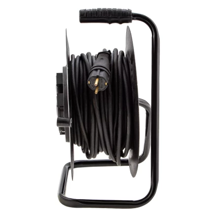 Удлинитель силовой 20 м Сибртех 95875, 16А, тип УХз16, КГ 3 x 1.5 мм, на стальной катушке, 4 розетки купить в Новом Уренгое