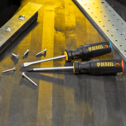 Набор отвёрток Denzel 122117, 2 шт., PH+SL, S2, 3к рукоятка купить в Новом Уренгое