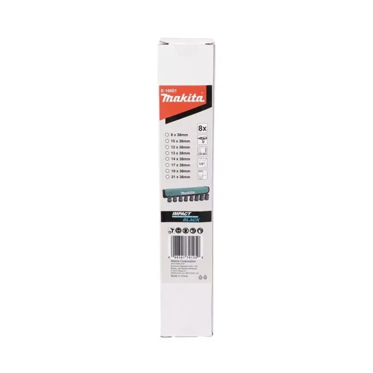 Набор ударных торцевых головок Makita 1/2, 8 шт Makita E-16601 купить в Новом Уренгое