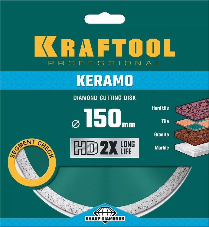 Диск алмазный отрезной для УШМ KERAMO 36684-150 купить в Новом Уренгое
