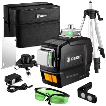 Уровень лазерный DEKO DKLL12PG1 SET2, 065-0235, со штативом купить в Новом Уренгое