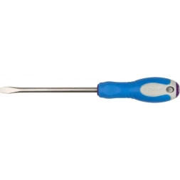 Отвертка ЗУБР, Cr-V сталь, трехкомпонентная рукоятка, цветовая индикация типа шлица, SL, 8,0x150мм 25251-8.0-150