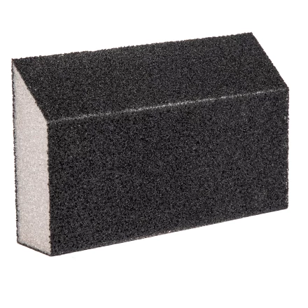 Губка для шлифования, 125 х 75 х 25 мм, трапеция, средняя жесткость, P 100 Сибртех 757307 купить в Новом Уренгое