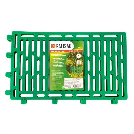 Протектор для защиты стволов деревьев, комплект 4 шт., зеленый Palisad 65071 купить в Новом Уренгое