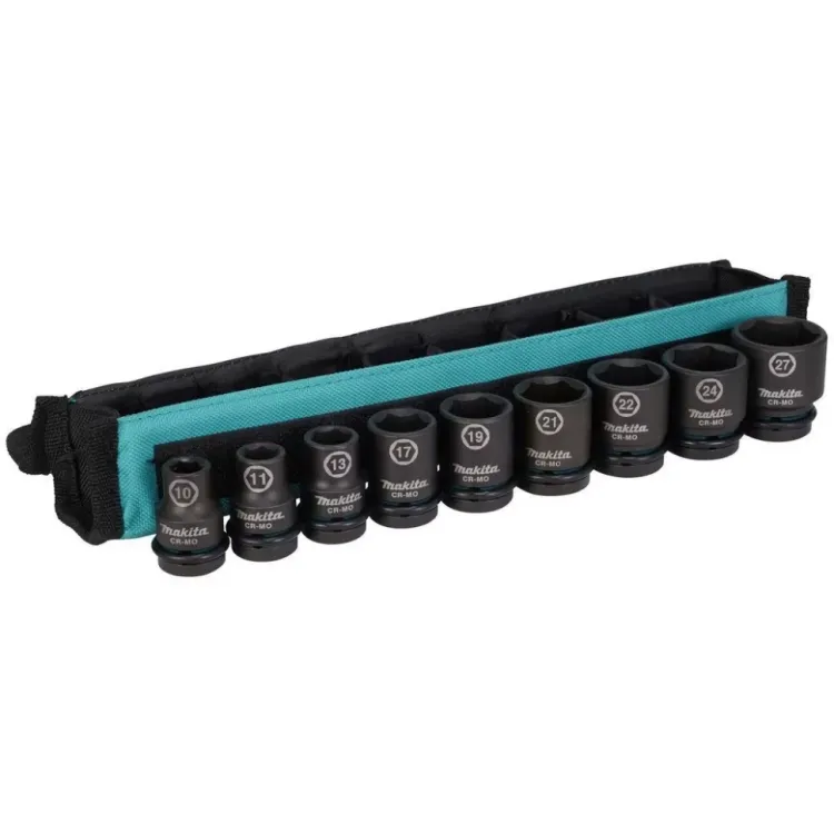 Набор ударных торцевых головок Makita 1/2, 9 шт Makita E-16617 купить в Новом Уренгое