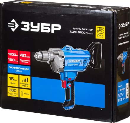 Дрель-миксер ЗДМ-1200 РММ2 серия ПРОФЕССИОНАЛ купить в Новом Уренгое