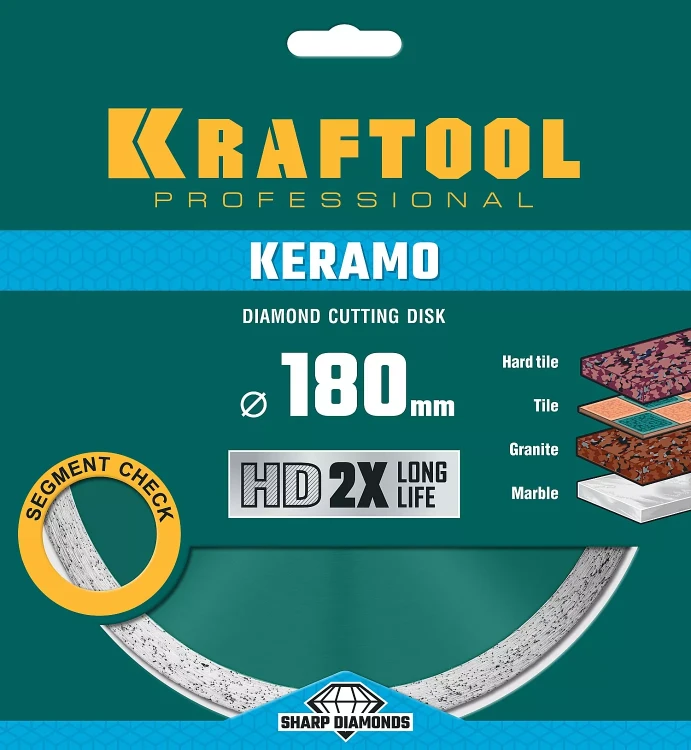 Диск алмазный отрезной для УШМ KERAMO 36684-180 купить в Новом Уренгое