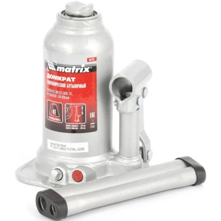 Домкрат гидравлический бутылочный телескопический 4 т подъем 170-420 мм MATRIX 50743 купить в Новом Уренгое