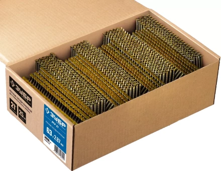 ЗУБР SN21 63 х 2.87 мм, реечные гвозди рифленые, 3000 шт (305392-63) купить в Новом Уренгое