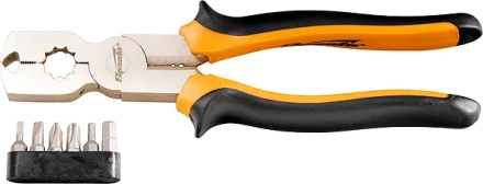 Плоскогубцы 200 мм CrV комбинированные многофункциональные с набором бит SPARTA 169265 купить в Новом Уренгое