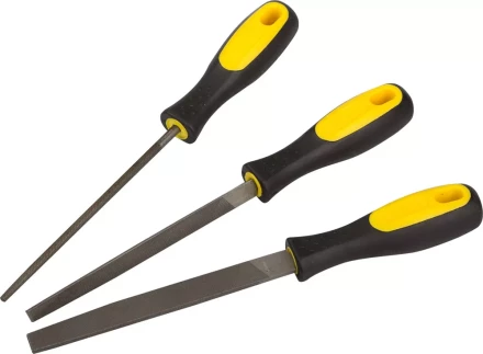 Набор STAYER &quot;PROFI&quot;: Напильники с двухкомпонентной рукояткой, плоский, трехгранный, круглый, №2, 150мм 1681-15-H3 купить в Новом Уренгое