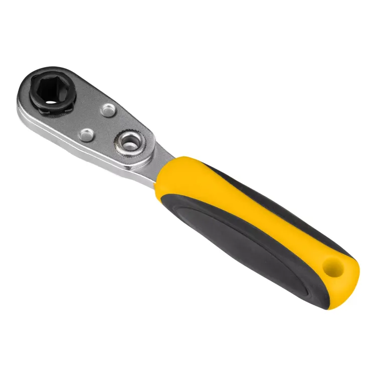 Ключ-трещотка для бит 1/4" Denzel 11633, 52 зуба, CrMo, адаптер для торцевых головок Denzel купить в Новом Уренгое