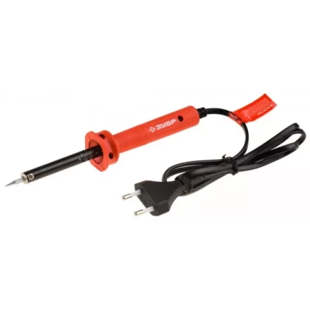Электропаяльник ЗУБР &quot;МАСТЕР&quot; с пластиковой рукояткой и долговечным жалом, форма конус, 40Вт 55400-40_z01 купить в Новом Уренгое