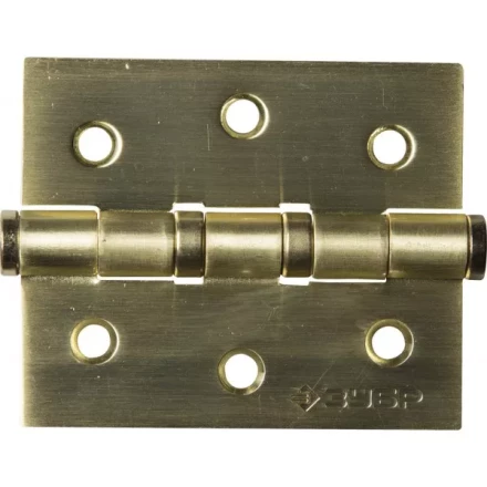 Петля универсальная ЗУБР &quot;ЭКСПЕРТ&quot;, 2 подшипника, цвет мат. латунь (SB), с крепежом, 75х63х2,5мм, 2 шт 37601-075-3 купить в Новом Уренгое