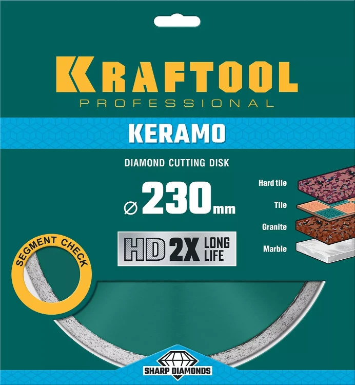 Диск алмазный отрезной для УШМ KERAMO 36684-230 купить в Новом Уренгое