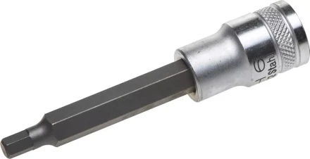 Торцовая бита-головка KRAFTOOL &quot;INDUSTRIE QUALITAT&quot;, удлиненная, материал S2, HEX, сатинированная, 1/2&quot;, H6 27909-06_z01 купить в Новом Уренгое