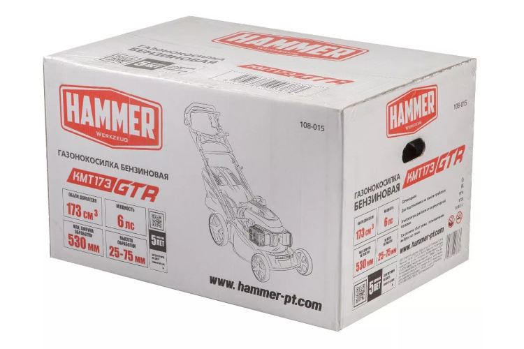 Газонокосилка бензиновая самоходная HAMMER KMT173GTR купить в Новом Уренгое