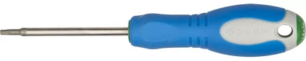 Отвертка ЗУБР, Cr-V сталь, трехкомпонентная рукоятка, цветовая индикация типа шлица, TORX №15, 75мм 25254-15-075 купить в Новом Уренгое