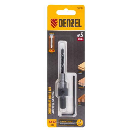 Сверло-зенкер под конфирмат, 5 мм, Denzel 704205 купить в Новом Уренгое