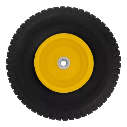 Колесо пневматическое Denzel 15/6.00-6, D 370 мм, подш. внут. диам. 16 мм, длина оси 100 мм 68998 купить в Новом Уренгое