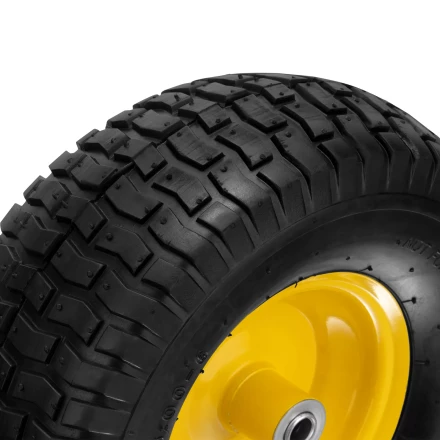 Колесо пневматическое Denzel 15/6.00-6, D 370 мм, подш. внут. диам. 16 мм, длина оси 100 мм 68998 купить в Новом Уренгое