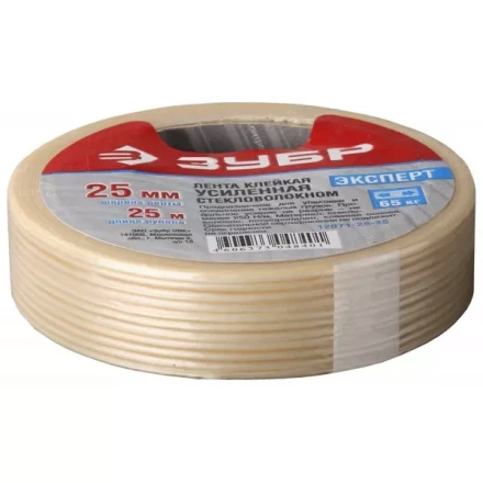 Лента ЗУБР &quot;ЭКСПЕРТ&quot; клеящая однонаправленная, усиленная стекловолокном, 12мм х 10м 12071-12-10 купить в Новом Уренгое
