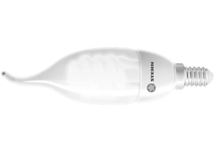 Лампа компактная люминесцентная &quot;свеча на ветру&quot; 9W 2700K E14 8000ч Stern 90961 купить в Новом Уренгое