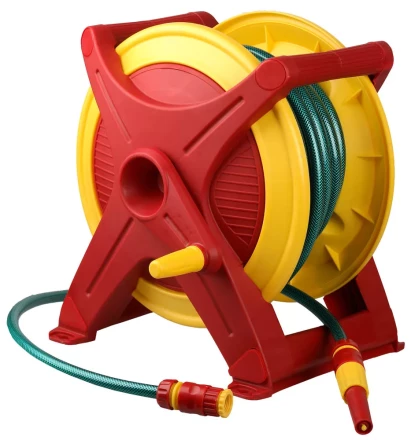 Катушка GRINDA для шланга универсальная: шланг поливочный 1/2"x25м, соед шланг 1/2"x 1,5м, набор поливочной арматуры 8-428441_z01 купить в Новом Уренгое