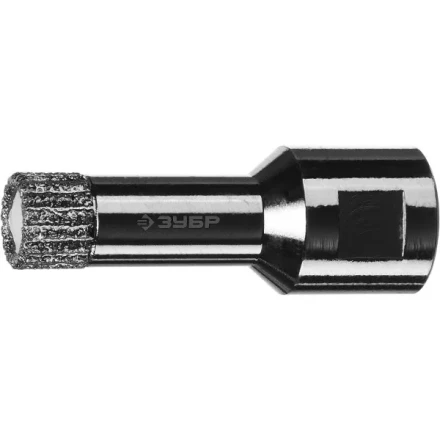 Алмазная коронка ЗУБР &quot;ПРОФЕССИОНАЛ&quot; универсальная для УШМ, сухое сверление, алмазы на вакуумной пайке,  посадка М14, d=14мм 29865-14 купить в Новом Уренгое