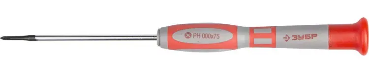 Отвертка ЗУБР "МАСТЕР" для точных работ, Cr-V, PH №000х75мм 25632-000-075 купить в Новом Уренгое