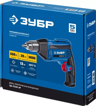 Дрель реверсивная ЗД-П550 ЭР серия ПРОФЕССИОНАЛ купить в Новом Уренгое