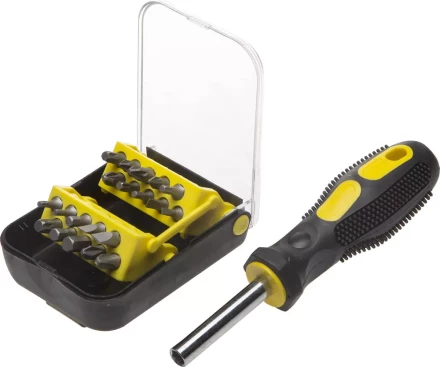 Набор STAYER Отвертка-битхолдер &quot;STANDARD&quot; с магнитом, 2-комп. рукоятка, биты Сr-V, в боксе, 21 предмет 25078-H21 купить в Новом Уренгое