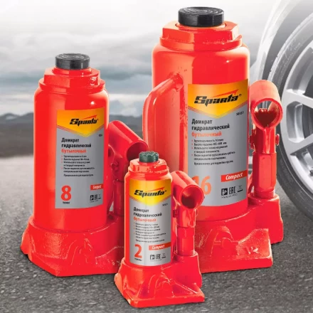 Домкрат гидравлический бутылочный 12 т h подъема 205-400 мм  SPARTA Compact 50336 купить в Новом Уренгое