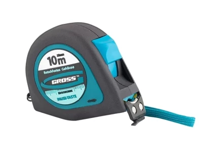 Рулетка &quot;Ergonomisch&quot;,10 м x 25 мм, магнитный обрезиненный зацеп  GROSS 31105 купить в Новом Уренгое