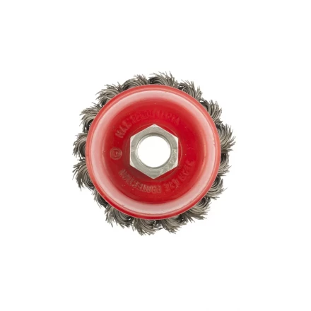 Щетка для УШМ 65 мм М14 &quot;чашка&quot; крученая проволока 0,35 мм MTX 74613 купить в Новом Уренгое